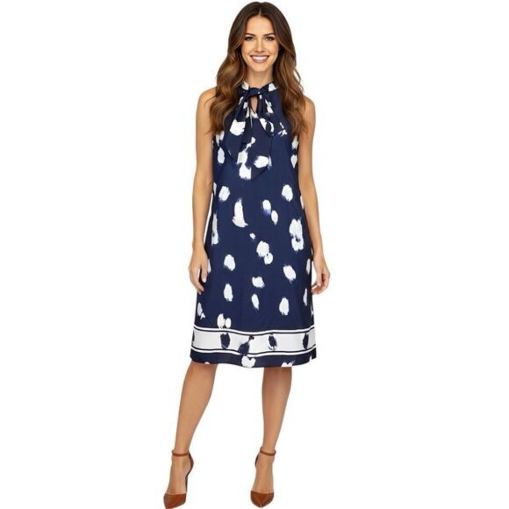 Banana Republic Womens Dress Sz Small Vineyard Whimsical Countryside Retro Blue